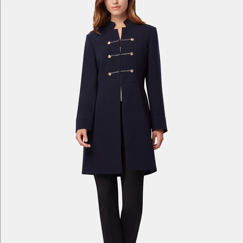 Macy’s Tahari Navy Blue Topper Jacket, Size 12.